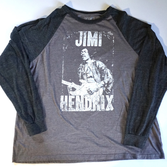 Ripple Junction Tops - Jimmy Hendrix 2XL  Distressed T Shirt